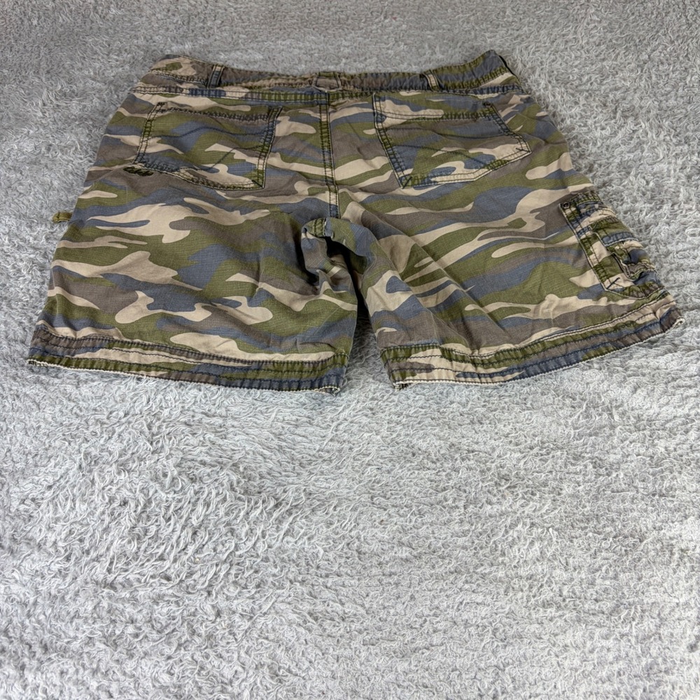 Cabelas Camo Cargo Shorts Womens 14 Green Camouflage Ripstop Outdoor Hiking - Picture 10 of 11